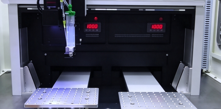 Floor-Standing Dual-Station Automatic Dispensing and UV Curing Machine